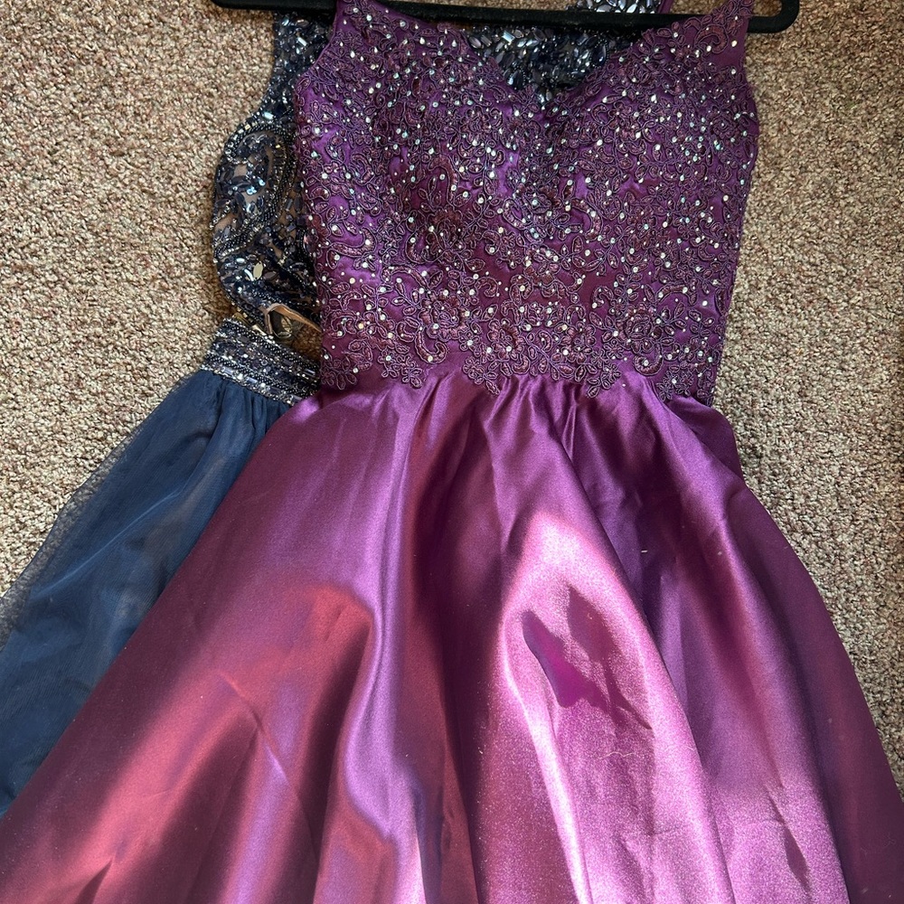 Sherri Hill Purple and Blue Prom Dress